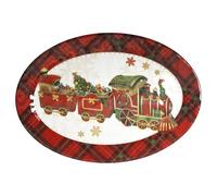 BRANDANI Christmas Vassoio Ovale Natalizio 35,5x25cm Melamina