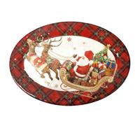 BRANDANI Christmas Vassoio Ovale Natalizio 50x35,5cm Melamina