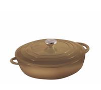 Brandani, Cocotte bassa tortora in ghisa smaltata con coperchio cm 30 Lt 5