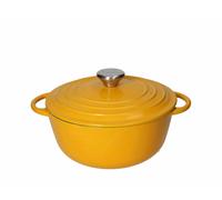 Brandani, Cocotte gialla in ghisa smaltata con coperchio cm 22 Lt 3
