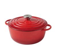 Brandani, Cocotte rossa in ghisa smaltata con coperchio cm 24 Lt 4