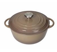 Brandani, Cocotte tortora in ghisa smaltata con coperchio cm 24 Lt 4