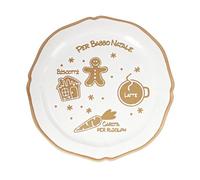 BRANDANI collezione Pandizenzero Piatto da portata Babbo Natale ceramica stoneware 33 cm