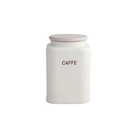 BRANDANI Contenitore Barattolo Caffè 15cm Porcellana Tappo Bamboo