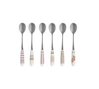 Brandani CUCCHIAINO PEONIA Set da 6 Pezzi in ACCIAO Inox con Manico Ceramica