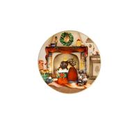 BRANDANI “Cuccioli” Piatto Bimbi Caminetto in porcellana Ø 30 cm - idoneo a microonde e lavastoviglie.
