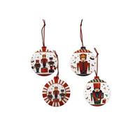 BRANDANI Decoration Lo SCHIACCIANOCI Pallina Set 4 PZ Ceramica