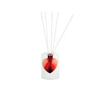 BRANDANI Diffusore di Fragranza Cuore Rosso in Vetro con Bastoncini 9x12cm