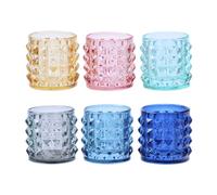 BRANDANI Funky Set 6 Pezzi Bicchiere Shot Liquore 70ml Vetro Colorati