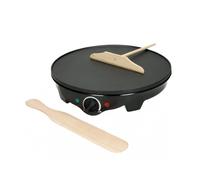Brandani Gift Group S.A.S. Techno collection, crepiere antiaderente inox con 2 utensili in legno Techno collection, crepiere antiaderente inox con 2 utensili in legno