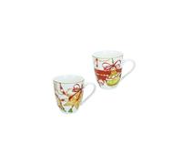 BRANDANI “Gioco di Luci” Mug set 2 pz in New Bone China d 9×10 h, ~350 ml - Forno, microonde, freezer, lavastoviglie.