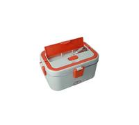 BRANDANI lunch box termica con posate e borsa contenitore grigio e rosso