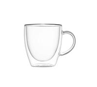 Brandani Mug Double Wall Glass Set 2 Pezzi - Vetro Borosilicato - Capacità 35 ml - Adatta per Microonde e Lavastoviglie