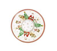 BRANDANI Natale piatto panettone da portata rotondo in porcellana collezione Racconti Ø 31 cm