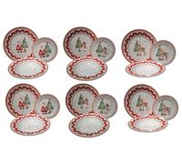 Brandani Natale servizio piatti tavola 18 pz Racconti cod.84777 (Mix)