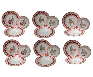 Brandani Natale servizio piatti tavola 18 pz Racconti cod.84777 (Mix)