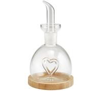 Oliera "Love" in Vetro con Base di Bambù Naturale - BRANDANI cod 53785
