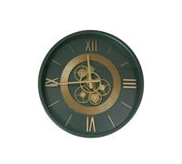 BRANDANI Orologio da Parete Ingranaggi Verde e Oro 50cm Metal