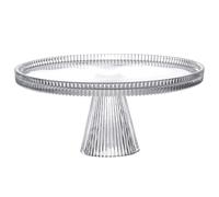 BRANDANI Plissè Alzata Tortiera in Vetro Trasparente 24,5cm