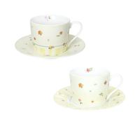 BRANDANI Polline Giallo Set 2 Pezzi Tazza Tè 150ml Porcellana