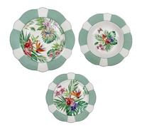 BRANDANI Servizio Tavola Piatti Oasi Set 18 Pezzi in Porcellana