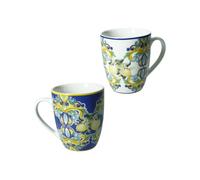 BRANDANI Set 2 Mug citrus blu porcellana