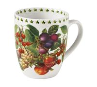 Brandani 52165 Mug Le Primizie Set 2 Pezzi Porcellana Capienza: 350 ml cm d 9x10h Lavastoviglie Microonde Forno Freezer Capiente Resistente Raffinato Effetto Scenico Assicurato!