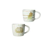 BRANDANI set 2 pezzi mug Zucca e Quercia in stoneware linea autunno Le Zucche 10 x h 9 cm