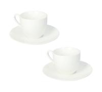 BRANDANI Set 2 Pezzi Tazza Tazzina caffè 100ml Bianco Porcellana