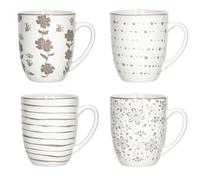 Brandani set 4 mug Loto porcellana decoro assortiti cod.51964