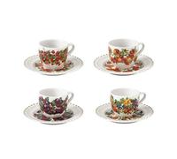 Brandani 52162 Tazzine Caffè Le Primizie Set 4pz Porcellana