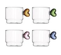 Brandani set 4 tazzine cuore vetro impilabili cod.51013