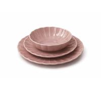Brandani set piatti 18 pezzi calipso cipria stoneware