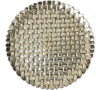 BRANDANI - Set 4 Sottopiatto Fettuccia Champagne Tavola Natalizia 33 cm 51037