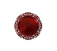 BRANDANI Sottopiatto Fregio 32,5cm Set 4 Pezzi Rosso