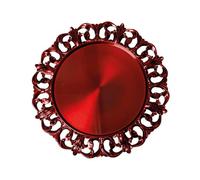 BRANDANI Sottopiatto Giglio 32cm Set 4 Pezzi Rosso