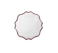 BRANDANI Sottopiatto Smart 33cm Set 4 Pezzi Trasparente Bordo Rosso