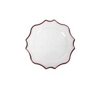 BRANDANI Sottopiatto Smart 33cm Set 4 Pezzi Trasparente Bordo Rosso