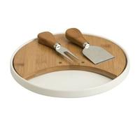 BRANDANI TAGLIERE FORMAGGI PORCELLANA E BAMBOO C/2 COLTELLI ACCIAIO BRAND54713