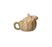 BRANDANI tazza mug con tappo Zucca arancio in dolomite linea autunno Le Zucche Ø 13 x h 12 cm