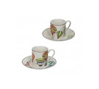 BRANDANI TAZZINA CAFFE' LE MONGOLFIERE SET 2 PZ NEW BONE CHINA 52901