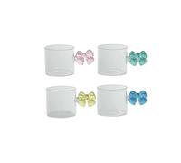 BRANDANI Tazzina Fiocco Colori Assortiti Set 4 Pezzi Vetro 120ml