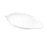 BRANDANI Vassoietto Vassoio Foglia 26x18cm Porcellana Bianco