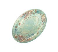 BRANDANI Vassoio Ovale Marino Reef Celeste Tavola 50x36cm Melamina