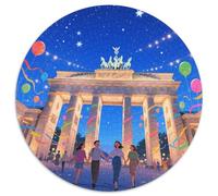 Brandenburg Gate 1000 Pezzi Jigsaw Puzzle Adulti Puzzle Rotondo Creativo Per Bambini Decompressione E Regalo Per Adulti E Bambini Da 14 Anni E Più Stampa Di Alta Qualità 1000pcs (67.5x67.5cm)