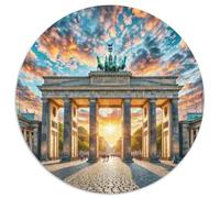 Brandenburg Gate 1000 Pezzi Jigsaw Puzzle Adulti Round Jigsaw Puzzle Idea Regalo Donna Per Adulti E Bambini Stampa Di Alta Qualità 1000pcs (67.5x67.5cm)