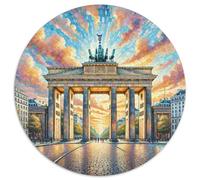 Brandenburg Gate 1000 Pezzi Puzzle Grande Adulti Round Jigsaw Puzzle Creativo Regalo Donna Per Adulti E Bambini Stampa Di Alta Qualità 1000pcs (67.5x67.5cm)