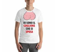brandgift.it T-Shirt Bianca Uomo - Io Sono Il co***One Che Si Sposa