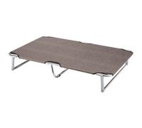 Ferplast Lettino per Cane, Cuccia Cane, Brandina pieghevole per cani DREAM 115, solida struttura in alluminio, Telo in tessuto, 119 x 79 x h 18 cm Tortora