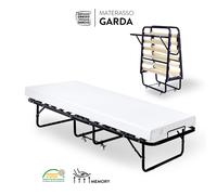 Brandina Pieghevole con Materasso Singolo, ALTO 10 cm, GEL MEMORY FOAM e AIRTECH